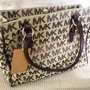 NWT Michael Kors Canvas Monogram Tote